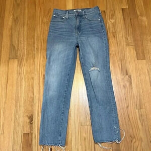 Madewell | The perfect vintage jean denim distressed high rise women’s 25‎ light